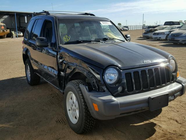 1J4GL48K66W180233 - 2006 JEEP LIBERTY SP BLACK photo 1