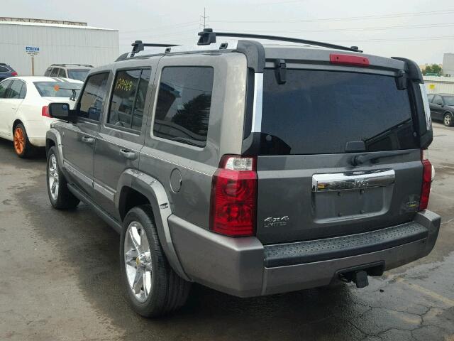 1J8HG58P27C579345 - 2007 JEEP COMMANDER GRAY photo 3