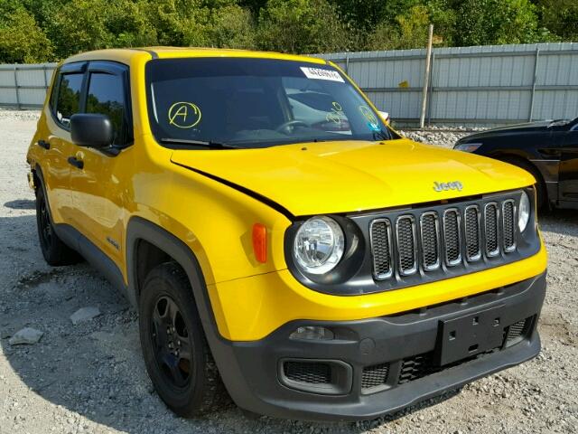 ZACCJAAHXHPF09460 - 2017 JEEP RENEGADE S YELLOW photo 1