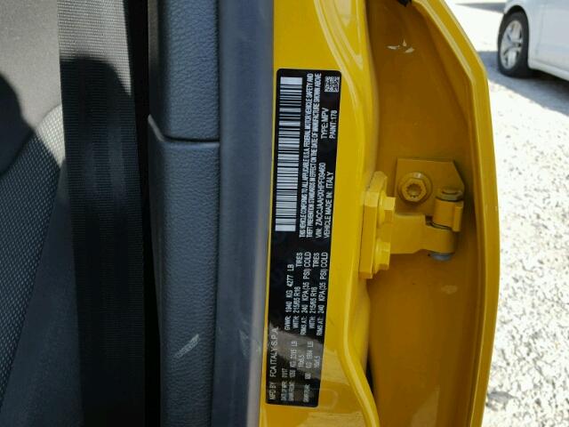 ZACCJAAHXHPF09460 - 2017 JEEP RENEGADE S 黄色 照片 10