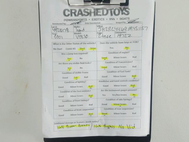 JH2RC44691M451157 - 2001 HONDA VT750 CD2 黑色 照片 20