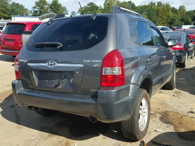 KM8JN72D78U770128 - 2008 HYUNDAI TUCSON GRAY photo 4