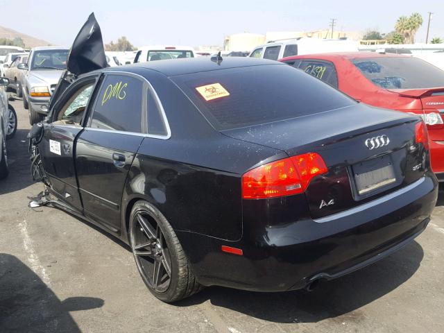 WAUAF78E38A069733 - 2008 AUDI A4 2.0T BLACK photo 3