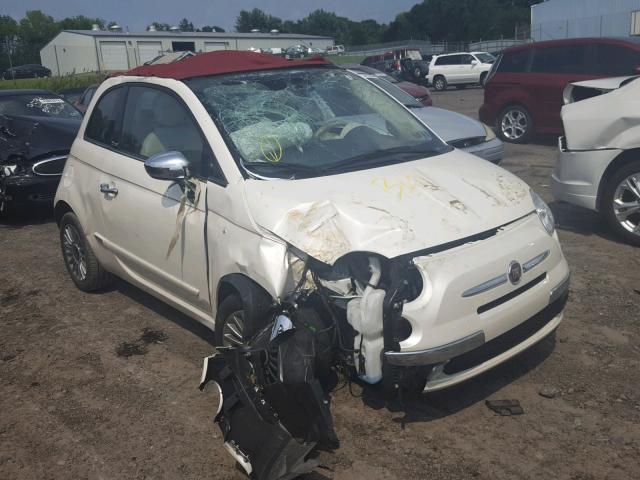 3C3CFFER0DT533243 - 2013 FIAT 500 LOUNGE WHITE photo 1