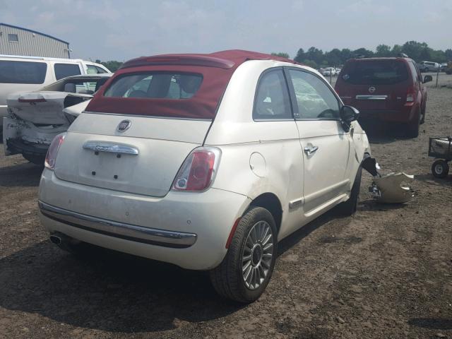 3C3CFFER0DT533243 - 2013 FIAT 500 LOUNGE WHITE photo 4