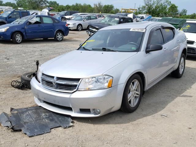 1B3LC56K88N566823 - 2008 DODGE AVENGER SX SILVER photo 2