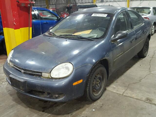 1B3ES46C81D103591 - 2001 DODGE NEON SE BLUE photo 2