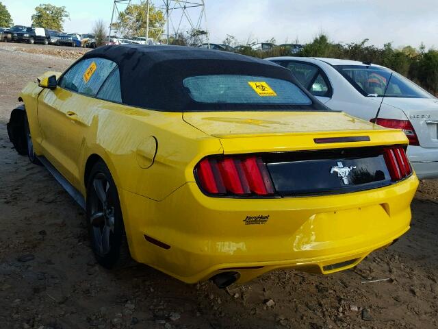 1FATP8EM8F5397154 - 2015 FORD MUSTANG YELLOW photo 3