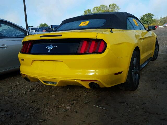 1FATP8EM8F5397154 - 2015 FORD MUSTANG YELLOW photo 4