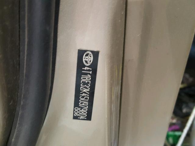 4T1BE32K45U979804 - 2005 TOYOTA CAMRY LE 棕色 照片 10