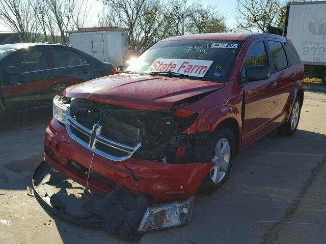 3C4PDCAB8DT538877 - 2013 DODGE JOURNEY RED photo 2