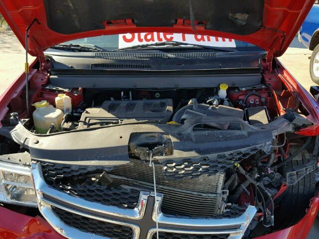 3C4PDCAB8DT538877 - 2013 DODGE JOURNEY RED photo 7