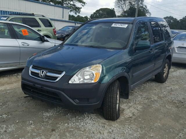 JHLRD78882C020886 - 2002 HONDA CR-V GREEN photo 2