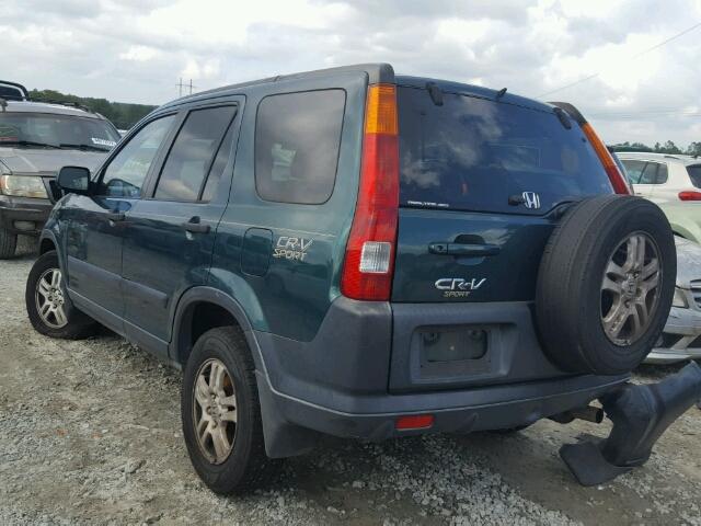 JHLRD78882C020886 - 2002 HONDA CR-V GREEN photo 3