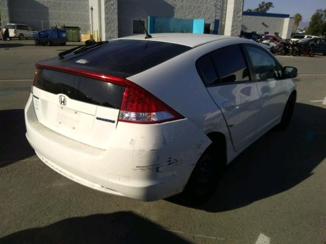 JHMZE2H55BS001297 - 2011 HONDA INSIGHT LX WHITE photo 4