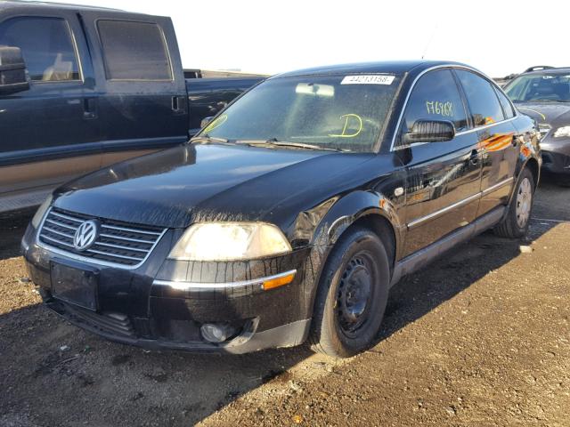 WVWPD63B32P352051 - 2002 VOLKSWAGEN PASSAT GLS BLACK photo 2