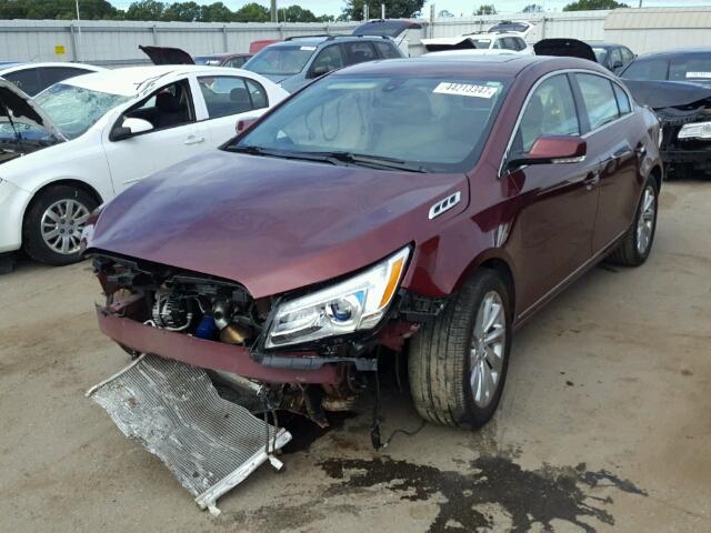 1G4GB5G35GF235261 - 2016 BUICK LACROSSE BURGUNDY photo 2