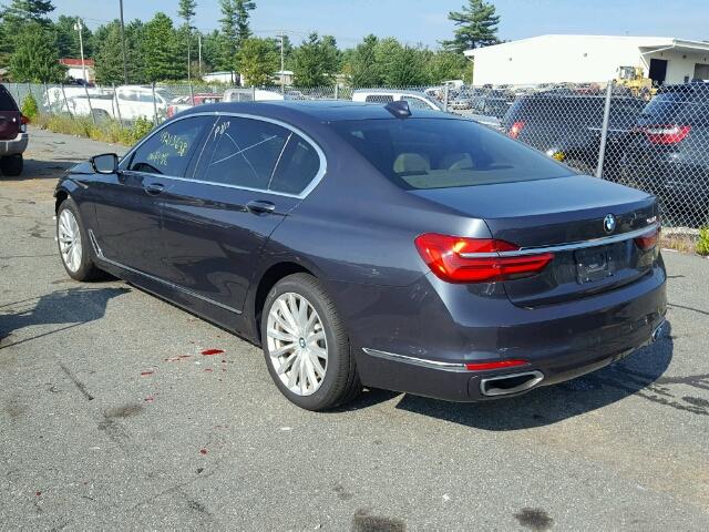 WBA7E2C51GG714642 - 2016 BMW 740 I GRAY photo 3