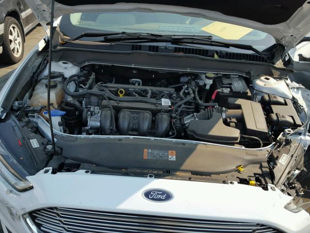 3FA6P0G70ER366966 - 2014 FORD FUSION S WHITE photo 7