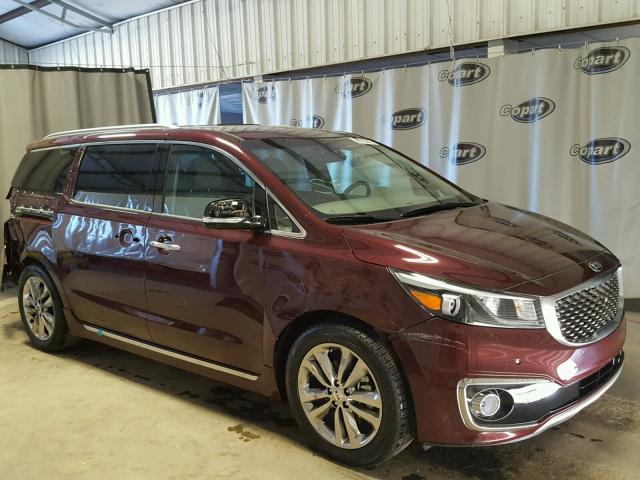 KNDME5C13H6334083 - 2017 KIA SEDONA MAROON photo 1