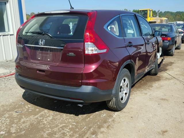 5J6RM3H31CL033288 - 2012 HONDA CR-V MAROON photo 4