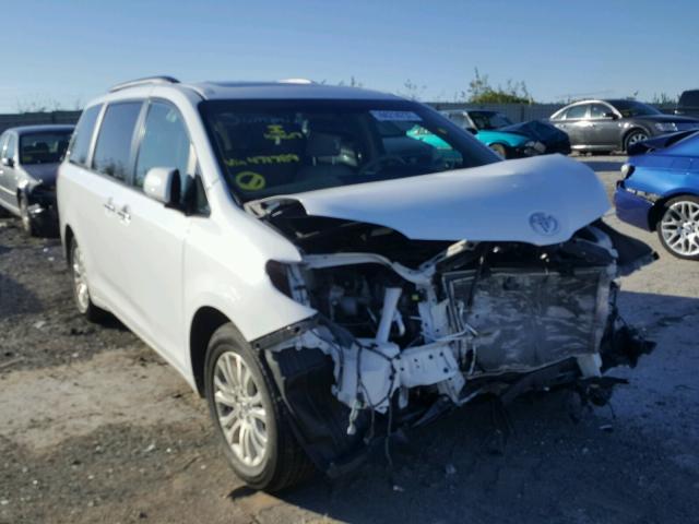 5TDYK3DC1ES471789 - 2014 TOYOTA SIENNA XLE WHITE photo 1