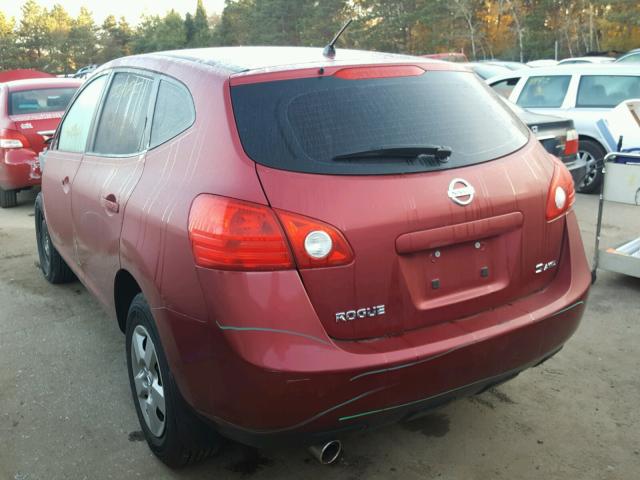 JN8AS58V48W125009 - 2008 NISSAN ROGUE RED photo 3