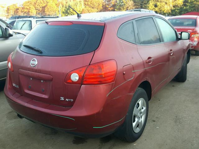 JN8AS58V48W125009 - 2008 NISSAN ROGUE RED photo 4