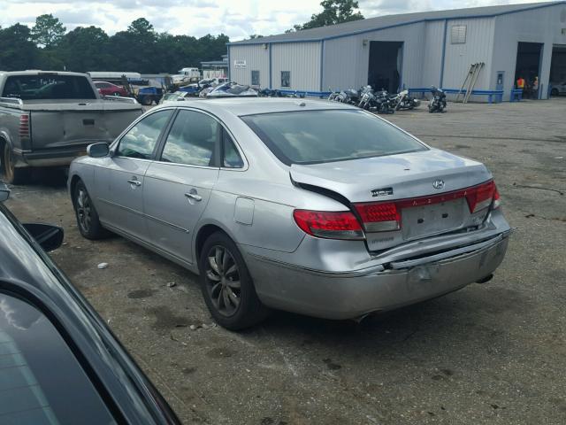 KMHFC46F57A202613 - 2007 HYUNDAI AZERA SE SILVER photo 3