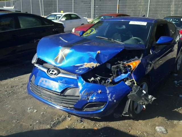 KMHTC6AD9CU044838 - 2012 HYUNDAI VELOSTER B BLUE photo 2