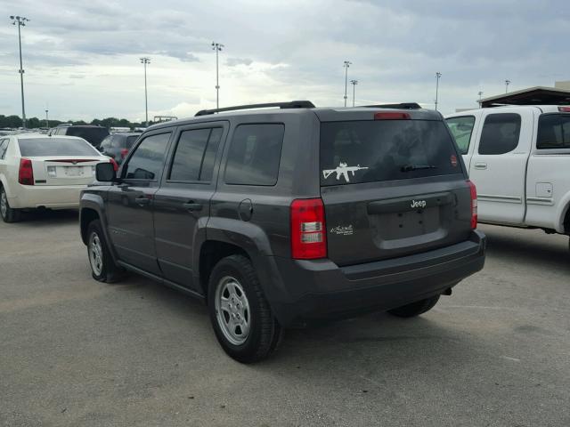 1C4NJPBB4ED887497 - 2014 JEEP PATRIOT SP GRAY photo 3