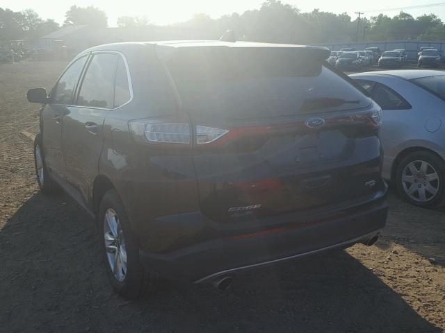 2FMPK4J80HBB01615 - 2017 FORD EDGE SEL BLACK photo 3