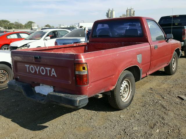 JT4RN81A7N5148980 - 1992 TOYOTA PICKUP 1/2 RED photo 4