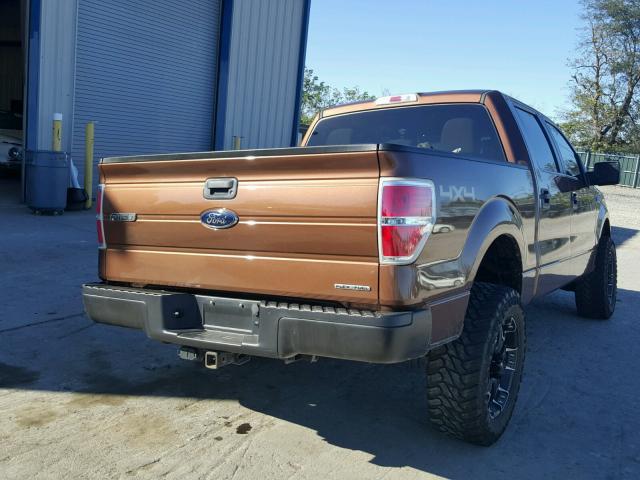 1FTFW1EF3CKD82996 - 2012 FORD F150 SUPER BROWN photo 4