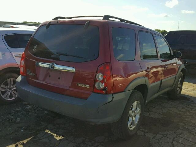 4F2YZ02Z55KM63932 - 2005 MAZDA TRIBUTE I RED photo 4