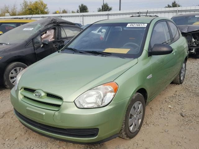 KMHCM36C29U106875 - 2009 HYUNDAI ACCENT GS GREEN photo 2