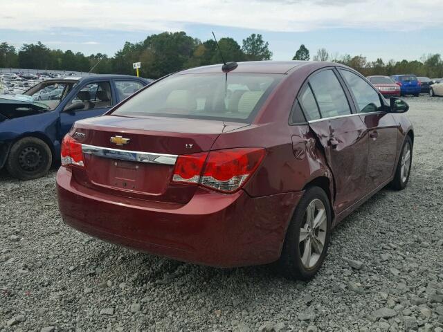 1G1PE5SBXF7300181 - 2015 CHEVROLET CRUZE LT RED photo 4