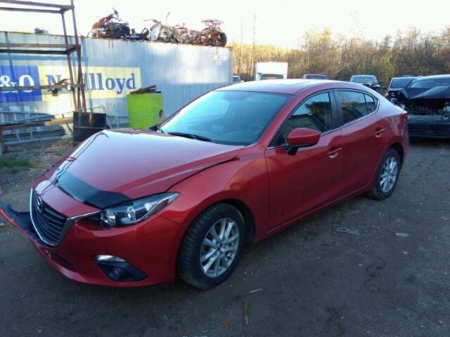 JM1BM1V76E1130410 - 2014 MAZDA 3 TOURING RED photo 2