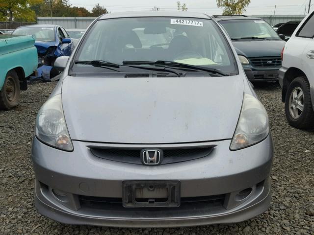 JHMGD37617S062776 - 2007 HONDA FIT SILVER photo 10