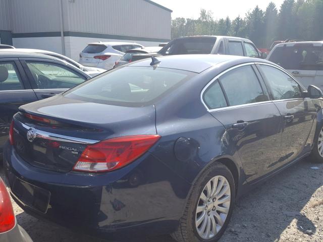 W04GN5EC9B1006595 - 2011 BUICK REGAL CXL BLUE photo 4