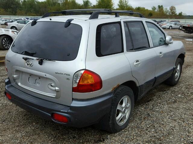 KM8SC13D92U188772 - 2002 HYUNDAI SANTA FE SILVER photo 4