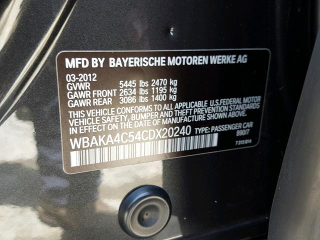 WBAKA4C54CDX20240 - 2012 BMW 740 I BLACK photo 10