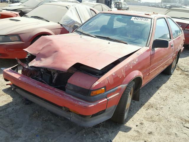 JT2AE8802F0124470 - 1985 TOYOTA COROLLA SP RED photo 2