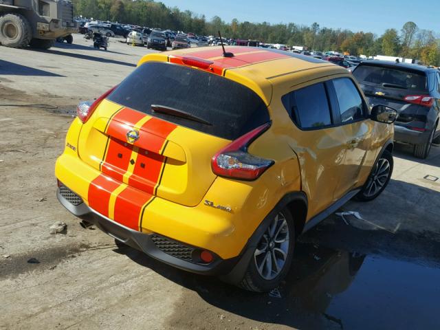 JN8AF5MV5HT752099 - 2017 NISSAN JUKE S YELLOW photo 4