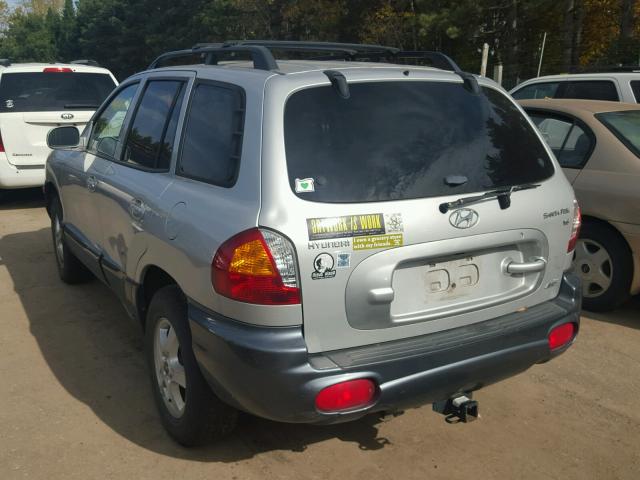 KM8SC73D94U650222 - 2004 HYUNDAI SANTA FE G SILVER photo 3