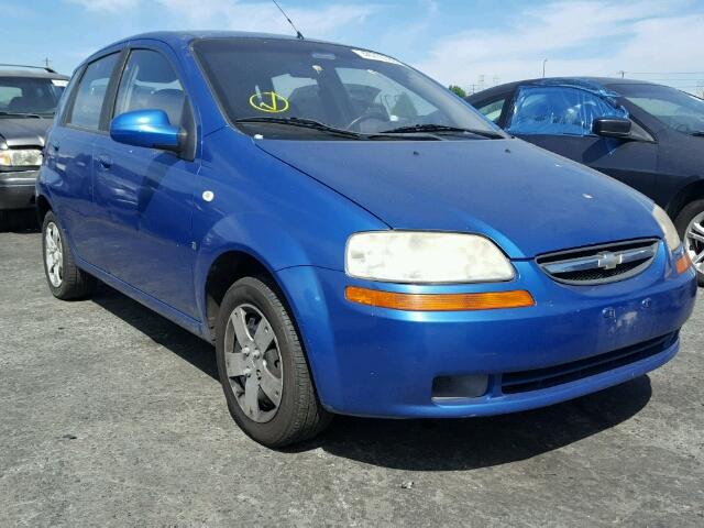 KL1TD66637B725596 - 2007 CHEVROLET AVEO BASE Niebieski zdjęcie 1