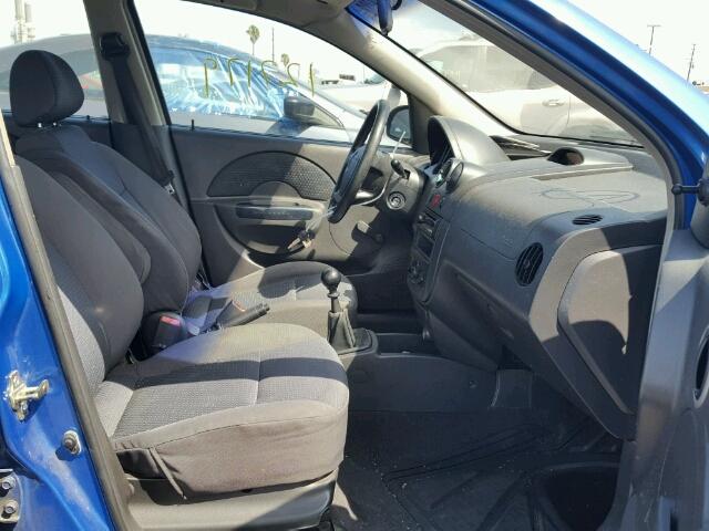 KL1TD66637B725596 - 2007 CHEVROLET AVEO BASE Niebieski zdjęcie 5