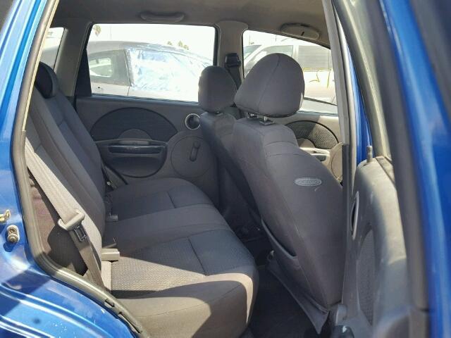 KL1TD66637B725596 - 2007 CHEVROLET AVEO BASE Niebieski zdjęcie 6
