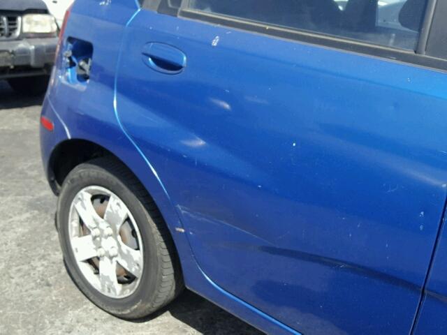 KL1TD66637B725596 - 2007 CHEVROLET AVEO BASE Niebieski zdjęcie 9