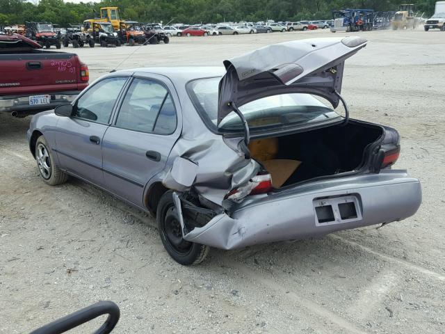 1Y1SK5261VZ419426 - 1997 GEO PRIZM BASE ნაცრისფერი ფოტო 3